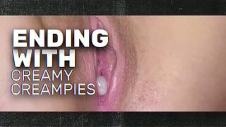 GANGBANG CREAMPIE – Horny AF Julia James Takes Cum Loads in MEGA Gangbang