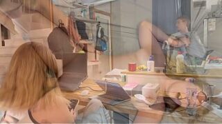 While Boyfriend’s at Work: She Calls a Friend to Eat Her Pussy & Take His Big Cock