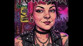 Una rica y caliente chica con tatuajes se masturba con su dildo hasta acabar